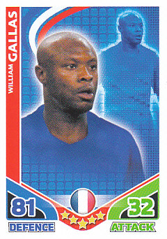 William Gallas France 2010 World Cup Match Attax #84
